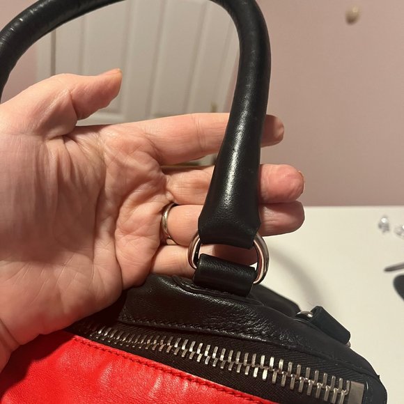 Givenchy Red Leather and Black Pony Hair Bag - Picture 7 of 16